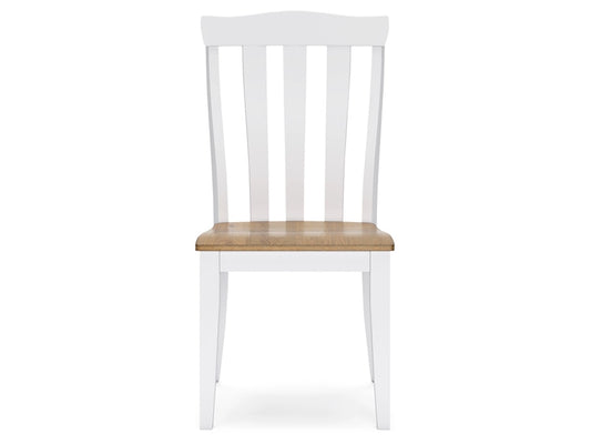 Signature Design by Ashley - Ashbryn Dining Room Side Chair (Set of 2) in White/Natural - D844-01 veiw 1
