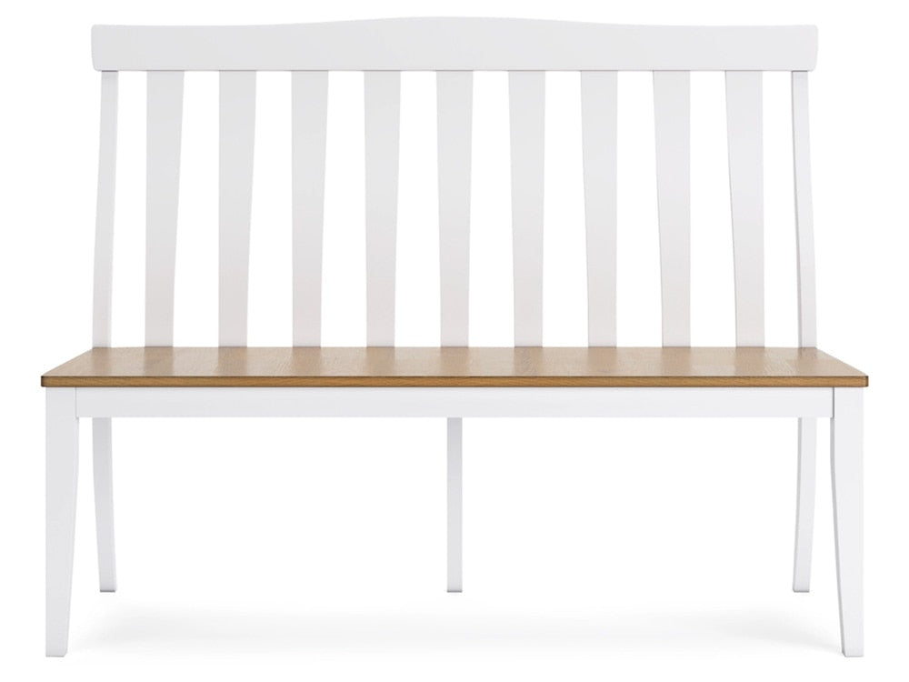 Signature Design by Ashley - Ashbryn Double Dining Chair in White/Natural - D844-08 veiw 1