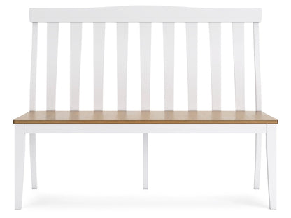 Signature Design by Ashley - Ashbryn Double Dining Chair in White/Natural - D844-08 veiw 1