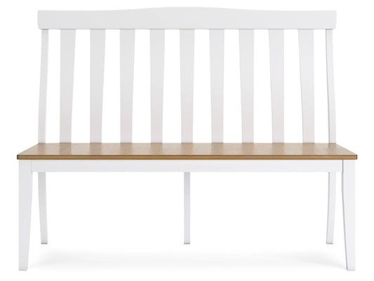 Signature Design by Ashley - Ashbryn Double Dining Chair in White/Natural - D844-08 veiw 1