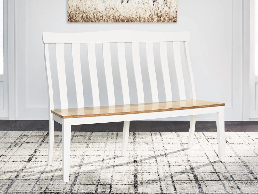 Signature Design by Ashley - Ashbryn Double Dining Chair in White/Natural - D844-08 veiw 2