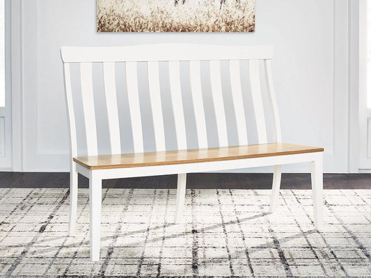 Signature Design by Ashley - Ashbryn Double Dining Chair in White/Natural - D844-08 veiw 2