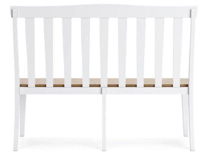 Signature Design by Ashley - Ashbryn Double Dining Chair in White/Natural - D844-08 veiw 4