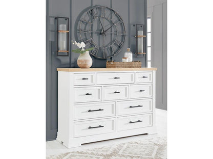 Signature Design by Ashley - Ashbryn Dresser in White/Natural - B844-31 veiw 2