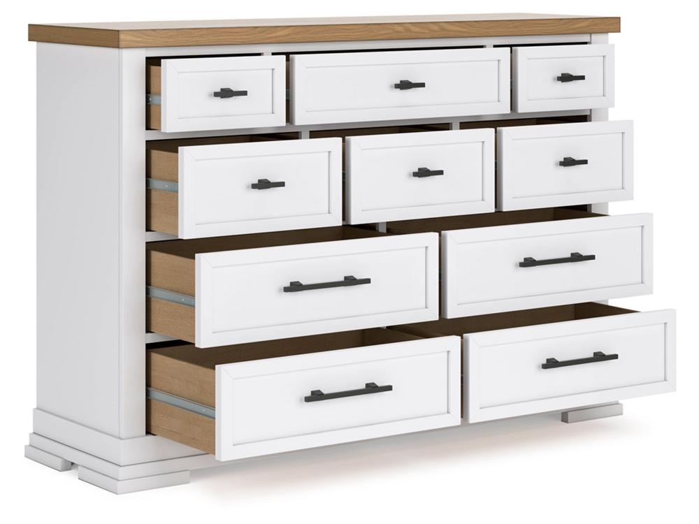 Signature Design by Ashley - Ashbryn Dresser in White/Natural - B844-31 veiw 3
