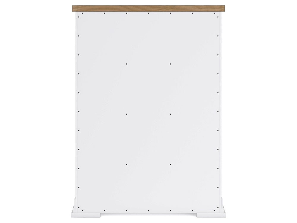 Signature Design by Ashley - Ashbryn Five Drawer Chest in White/Natural - B844-46 veiw 4