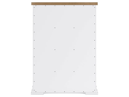 Signature Design by Ashley - Ashbryn Five Drawer Chest in White/Natural - B844-46 veiw 4