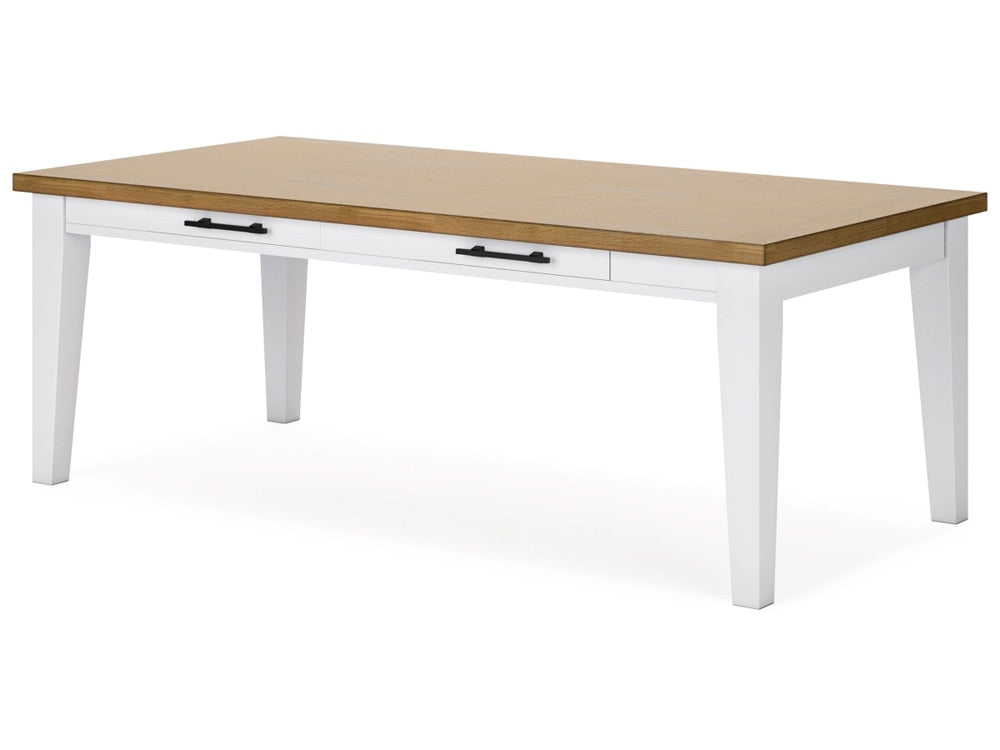 Signature Design by Ashley - Ashbryn Rectangular Dining Room Table in White/Natural - D844-25 veiw 3