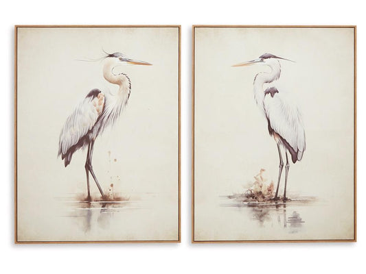Signature Design by Ashley - Aubinell Wall Art Set (Set of 2) in Beige - A8000414 veiw 1