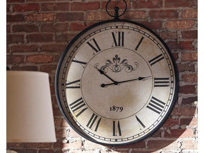 Signature Design by Ashley - Augustina Wall Clock in Antique Black - A8010110 veiw 2
