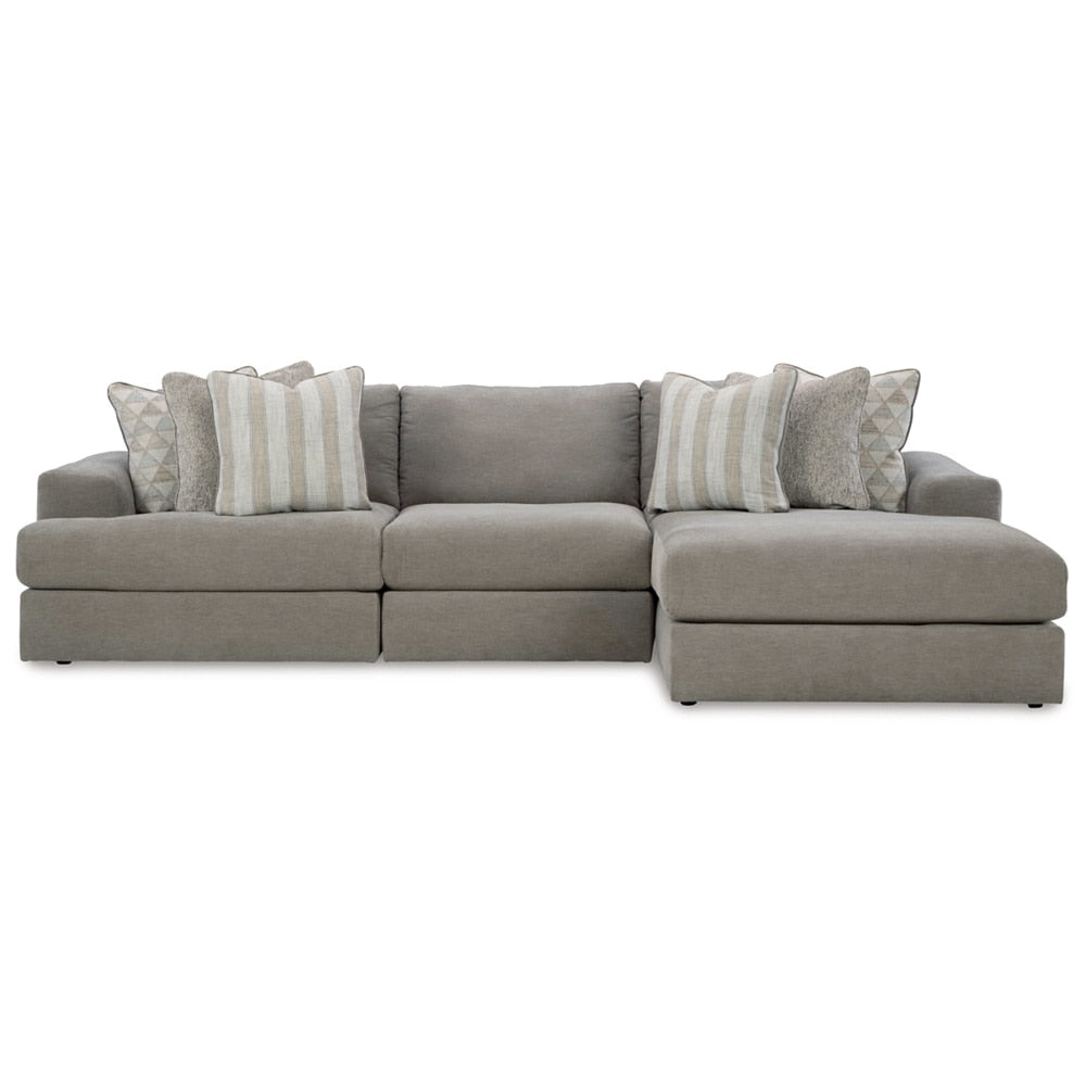 Signature Design by Ashley - Avaliyah Fabric 3 Piece Sectional in Ash veiw 1