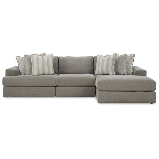 Signature Design by Ashley - Avaliyah Fabric 3 Piece Sectional in Ash veiw 1