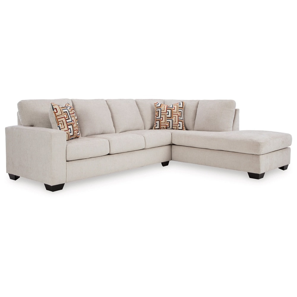 Signature Design by Ashley - Aviemore Fabric 2 Piece Sectional in Stone veiw 1