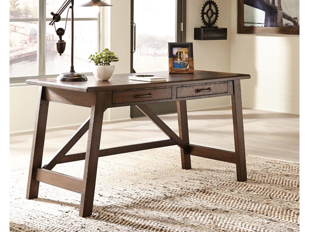Signature Design by Ashley - Baldridge Home Office Large Leg Desk in Light Brown - H675-44 veiw 2