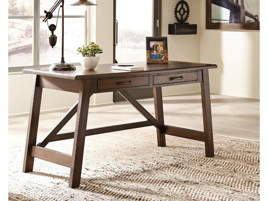 Signature Design by Ashley - Baldridge Home Office Large Leg Desk in Light Brown - H675-44 veiw 2
