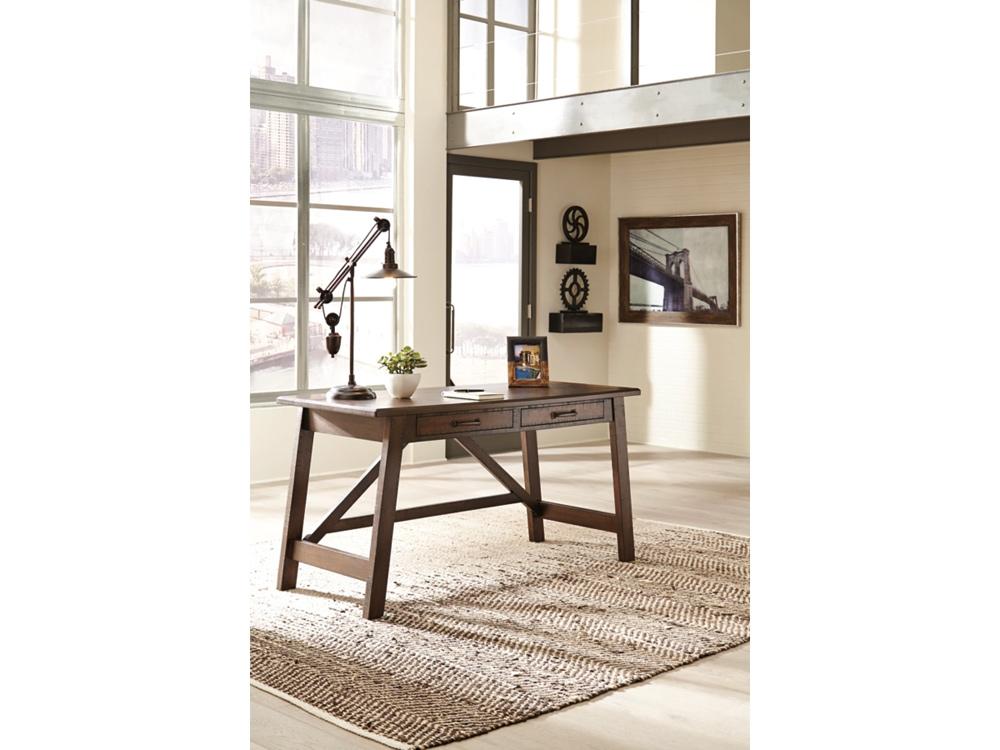 Signature Design by Ashley - Baldridge Home Office Large Leg Desk in Light Brown - H675-44 veiw 3