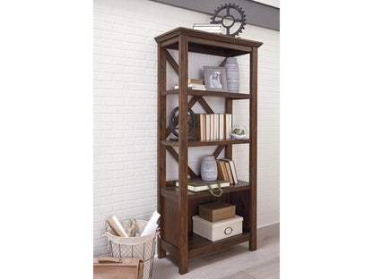 Signature Design by Ashley - Baldridge Large Bookcase in Rustic Brown - H675-17 veiw 2