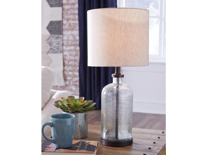 Signature Design by Ashley - Bandile Glass Table Lamp in Clear/Bronze Finish - L430674 veiw 2