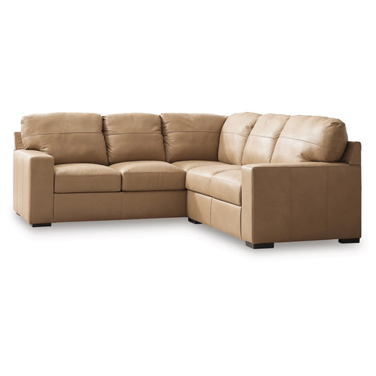 Signature Design by Ashley - Bandon Leather 2-Piece Sectional in Toffee veiw 1