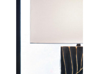 Signature Design by Ashley - Bartlen Poly Table Lamp in Black/Gold Finish - L235774 veiw 3