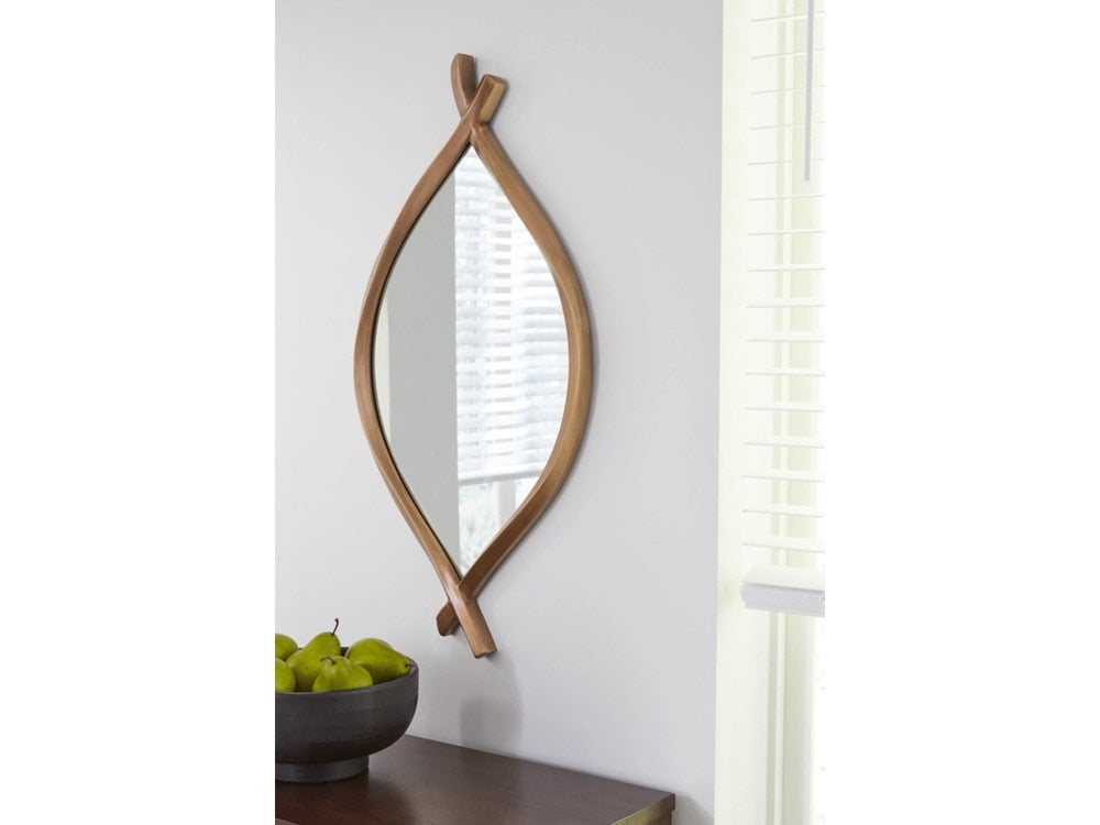 Signature Design by Ashley - Bartner Accent Mirror in Antique Gold Finish - A8010340 veiw 2