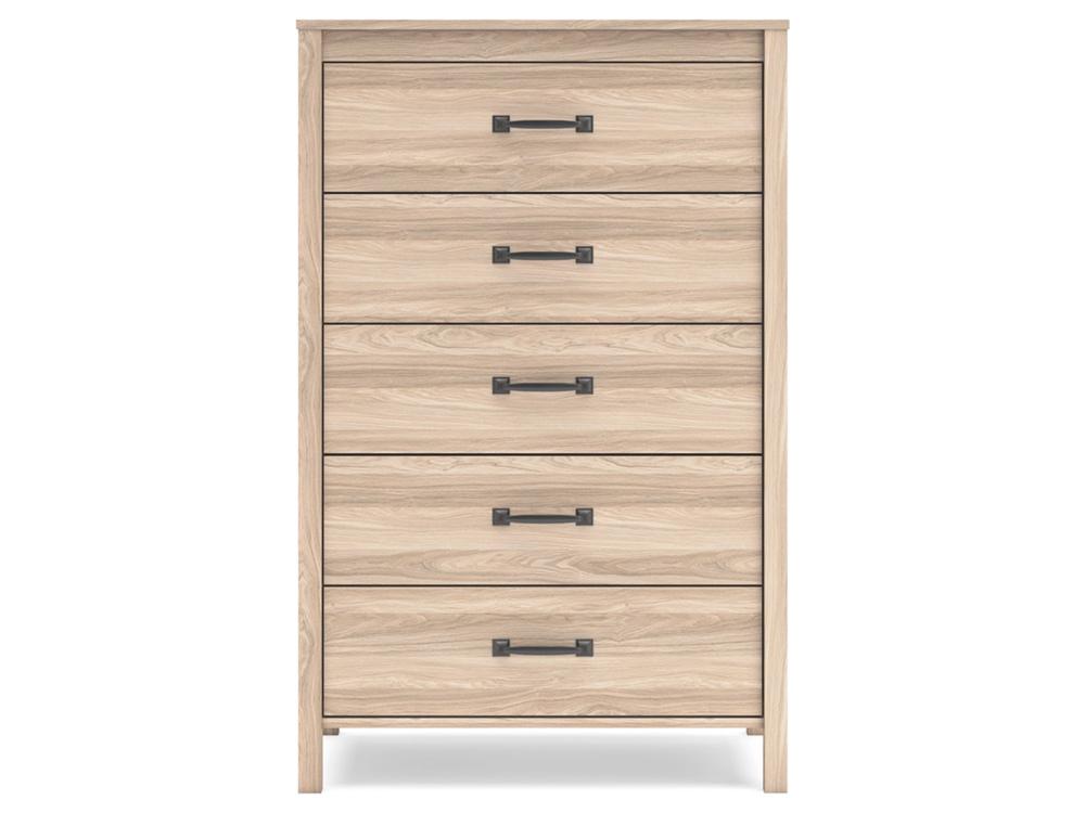 Signature Design by Ashley - Battelle Five Drawer Chest in Tan - EB3929-245 veiw 1