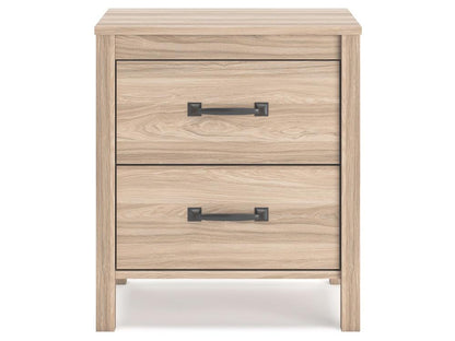Signature Design by Ashley - Battelle Two Drawer Night Stand in Tan - EB3929-292 veiw 4