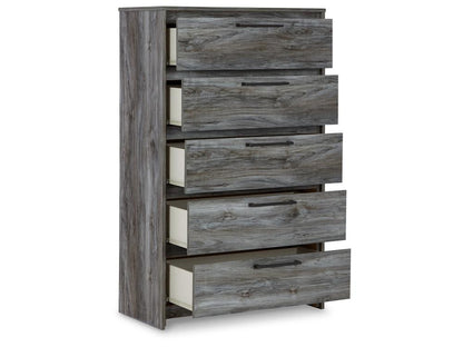 Signature Design by Ashley - Baystorm Five Drawer Chest in Gray - B221-46 veiw 3