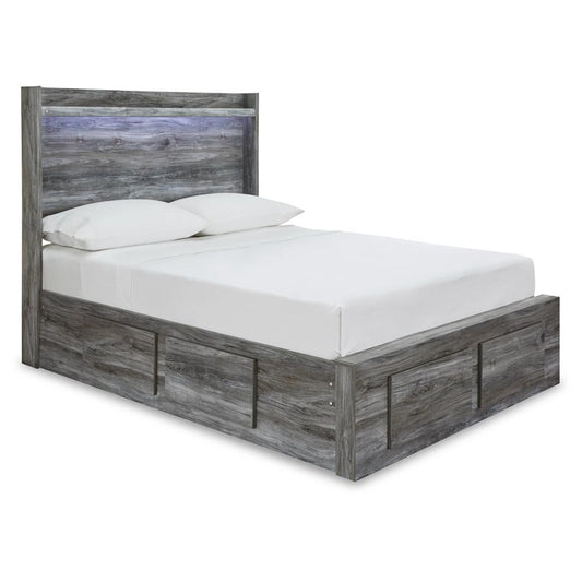 Signature Design by Ashley - Baystorm Full Panel Bed with 4 Storage Drawers in Gray veiw 1