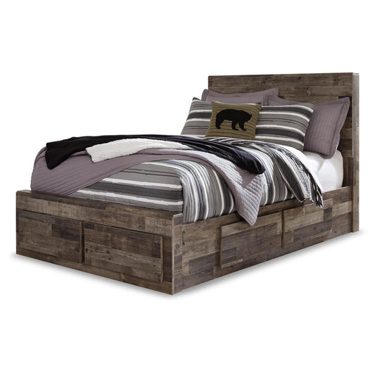 Signature Design by Ashley - Baystorm Full Panel Bed with 6 Storage Drawers in Gray veiw 1