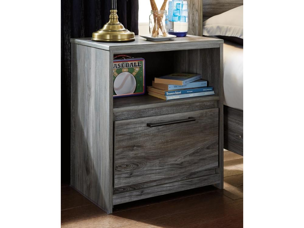 Signature Design by Ashley - Baystorm One Drawer Night Stand in Gray - B221-91 veiw 2