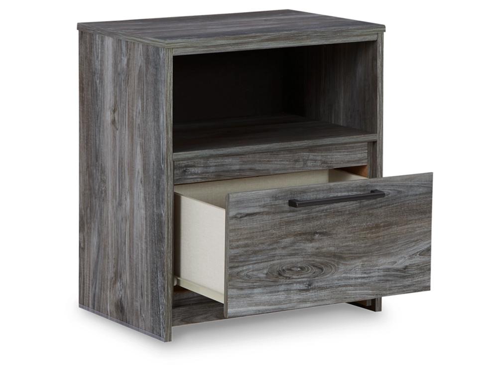 Signature Design by Ashley - Baystorm One Drawer Night Stand in Gray - B221-91 veiw 3