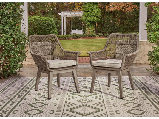 Signature Design by Ashley - Beach Front Arm Chair With Cushion (Set of 2) in Beige - P399-601A veiw 2