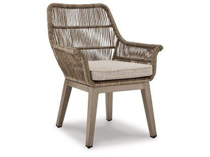 Signature Design by Ashley - Beach Front Arm Chair With Cushion (Set of 2) in Beige - P399-601A veiw 3