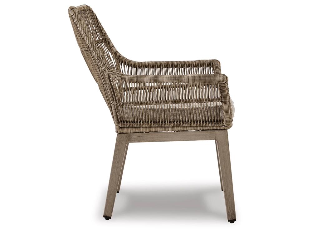 Signature Design by Ashley - Beach Front Arm Chair With Cushion (Set of 2) in Beige - P399-601A veiw 4