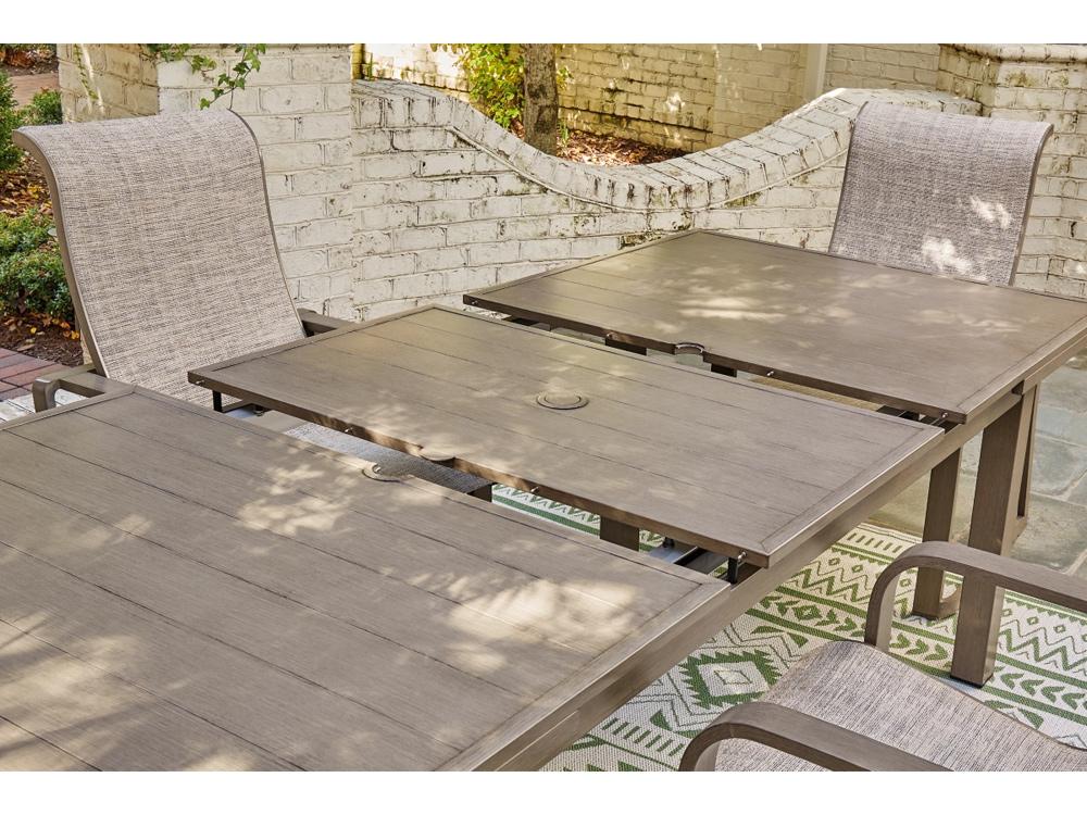 Signature Design by Ashley - Beach Front Outdoor Rect Dining Room Ext Table in Beige - P323-635 veiw 4