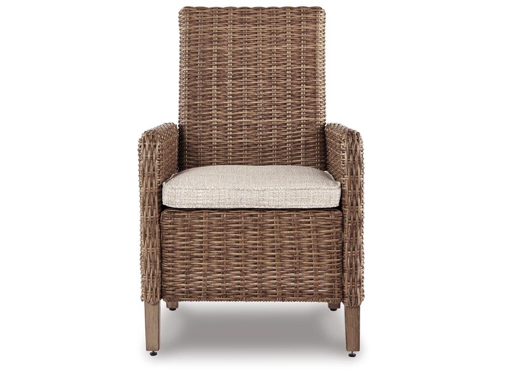 Signature Design by Ashley - Beachcroft Outdoor Arm Chair With Cushion (Set of 2) in Beige - P791-601A veiw 1