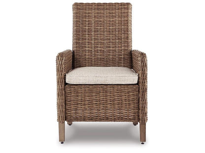 Signature Design by Ashley - Beachcroft Outdoor Arm Chair With Cushion (Set of 2) in Beige - P791-601A veiw 1