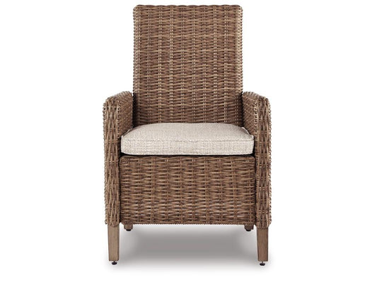 Signature Design by Ashley - Beachcroft Outdoor Arm Chair With Cushion (Set of 2) in Beige - P791-601A veiw 1