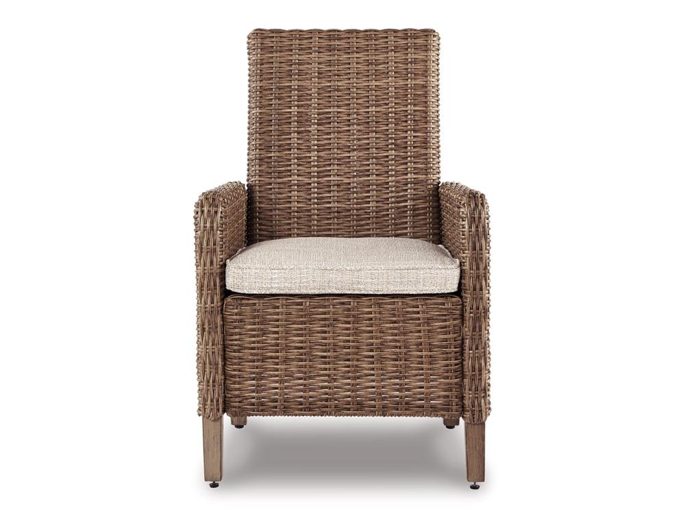 Signature Design by Ashley - Beachcroft Outdoor Arm Chair With Cushion (Set of 2) in Beige - P791-601A veiw 3