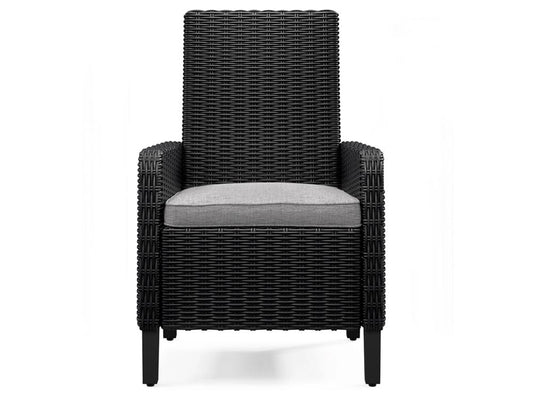 Signature Design by Ashley - Beachcroft Outdoor Arm Chair With Cushion (Set of 2) in Black/Light Gray - P792-601A veiw 1