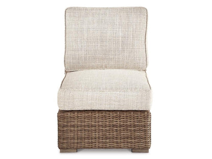 Signature Design by Ashley - Beachcroft Outdoor Armless Chair w/Cushion in Beige - P791-846 veiw 2