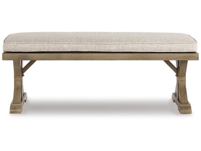Signature Design by Ashley - Beachcroft Outdoor Bench With Cushion in Beige - P791-600 veiw 1