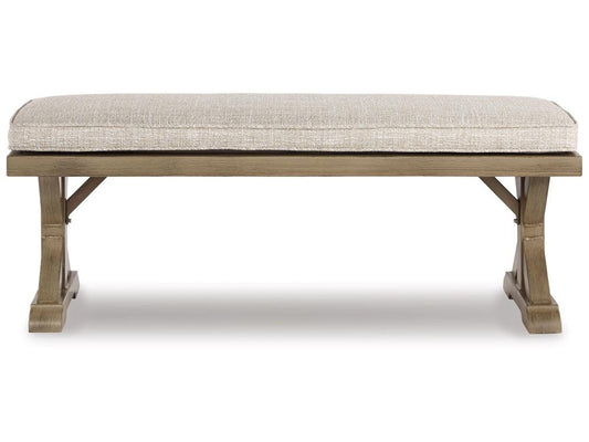 Signature Design by Ashley - Beachcroft Outdoor Bench With Cushion in Beige - P791-600 veiw 1