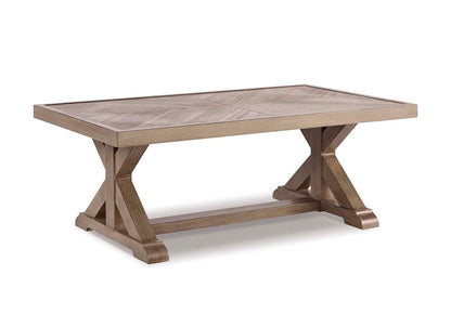 Signature Design by Ashley - Beachcroft Outdoor Coffee Table in Beige - P791-701 veiw 1