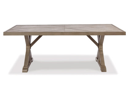 Signature Design by Ashley - Beachcroft Outdoor RECT Dining Table w/UMB OPT in Beige - P791-625 veiw 3