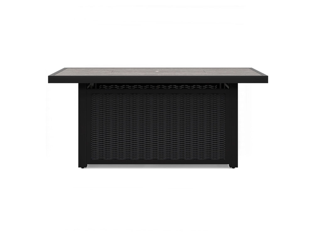 Signature Design by Ashley - Beachcroft Outdoor Rectangular Fire Pit Table in Black/Light Gray - P792-773 veiw 1
