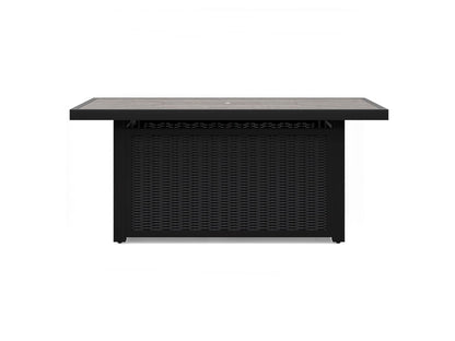 Signature Design by Ashley - Beachcroft Outdoor Rectangular Fire Pit Table in Black/Light Gray - P792-773 veiw 1