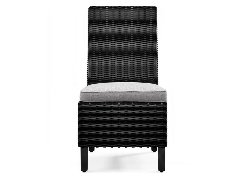 Signature Design by Ashley - Beachcroft Outdoor Side Chair With Cushion (Set of 2) in Black/Light Gray - P792-601 veiw 1