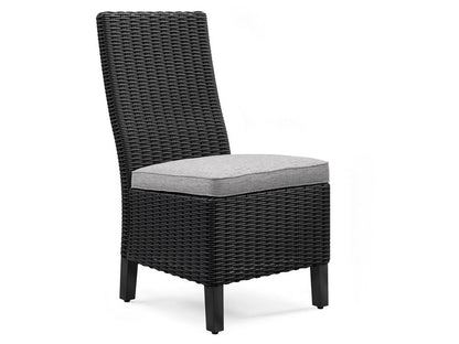 Signature Design by Ashley - Beachcroft Outdoor Side Chair With Cushion (Set of 2) in Black/Light Gray - P792-601 veiw 3